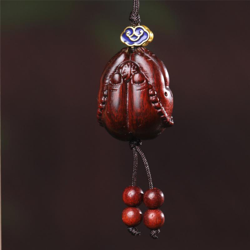 Palm Treasure Handcrafted Wooden Pendant - Mobile Phone Charm & Car Ornament
