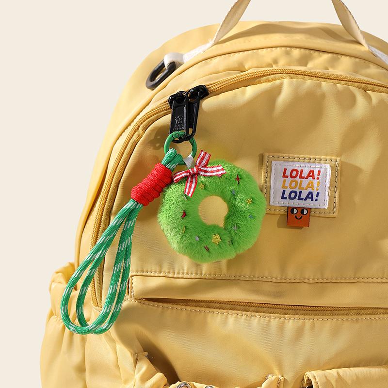 Christmas Plush Keychain Christmas Tree Deco Plush Keychains Backpack Christmas Party Gift Items Souvenirs Santa Claus Reindeer Xmas