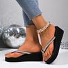 Fashion Women Slippers Crystal Platform Flip Flops Woman Plus Size Light Walking Sandals New Summer Outdoor Wedges Slippers Slides Women