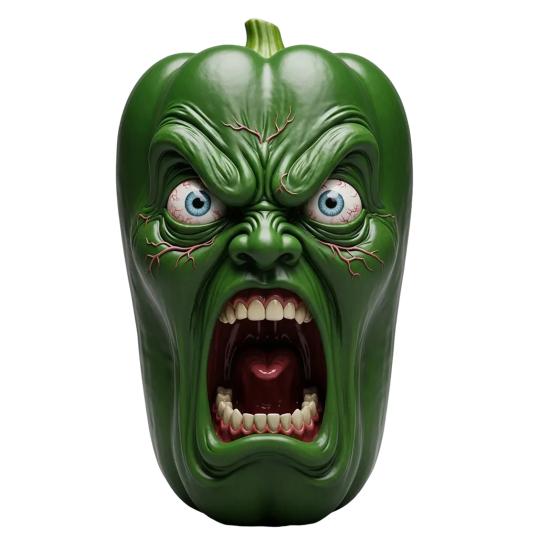 Screaming Vegetables Figurine Resin Emotional Veggies Ornament Evil Screaming Carrot
