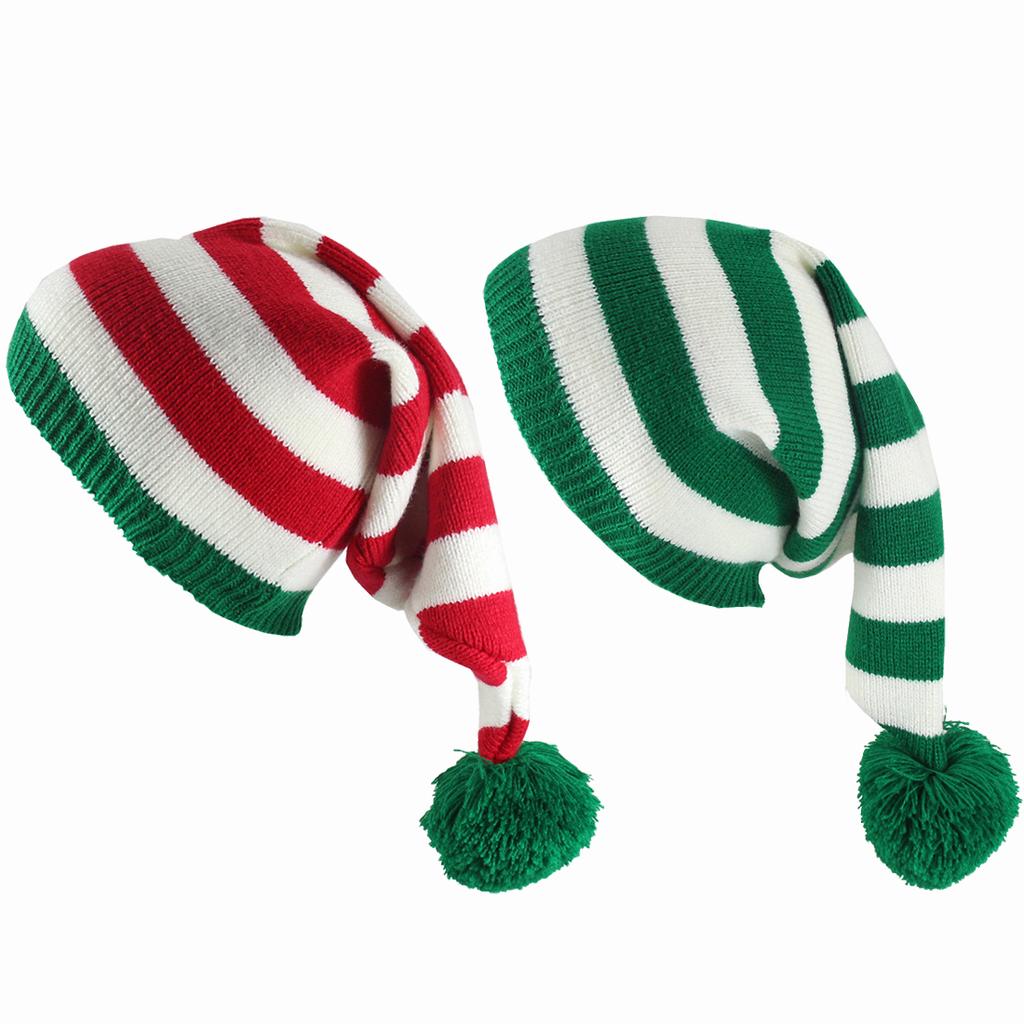 Christmas Knitted Wool Hat Winter Thickened Warm Hat Hairball Long Tail Hat Witch Hat Ladies Hat Christmas Gift Decoration