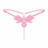 Luxurious Embroidered Pearl Sexy Underwear Women's Transparent Temptation Thong Low Waist Adjustable Size T Pant Head