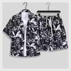 Men's Trendy Vintage Floral Hawaiian Shirt & Shorts Set - Summer Casual Loose Fit