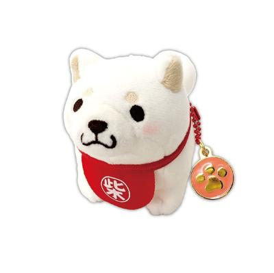 SK Japan Mochishiba the Loyal Dog Plush Ball Chain Charm - Ume