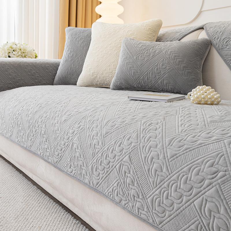 

Modern Sofa Towel Solid Color Sofa Covers For Living Room Autumn and winter Couch Cover Thicken Plush Soft And Smooth Anti-slip 30x50cm pillowcase