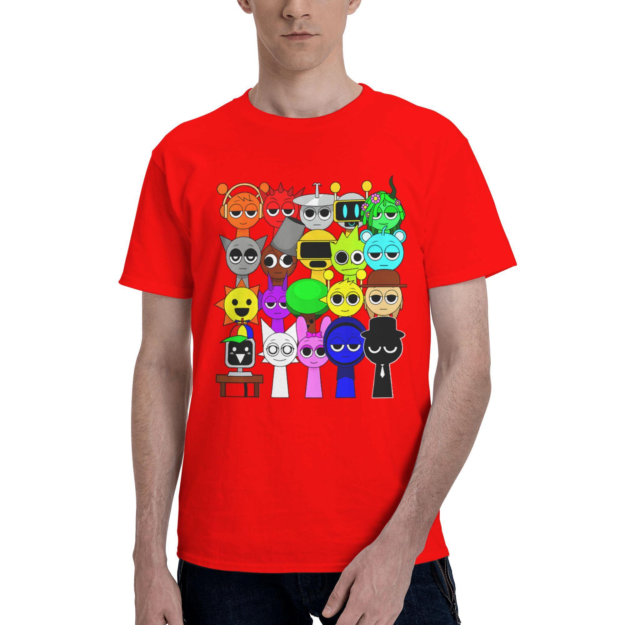 

Custom Mens Sprunki T Shirt ShortSleeve Cotton Tshirt Streetwear Tshirt Leisure Music Game Tee Loose Fit Clothing S