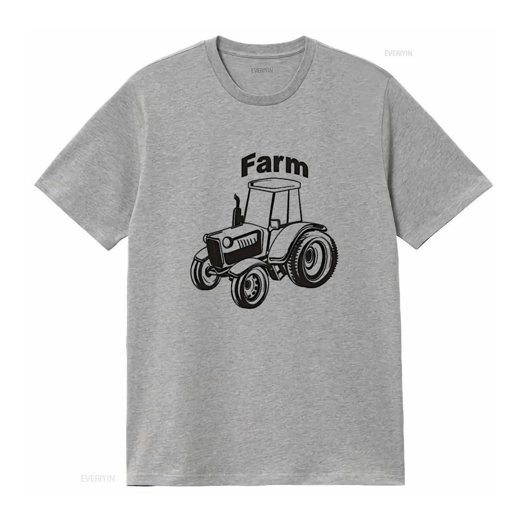 Mens FARM Cool T Shirt White vintage Washed Comfortable homme Versatile designer clothes Stretched fashion Stylish graphic