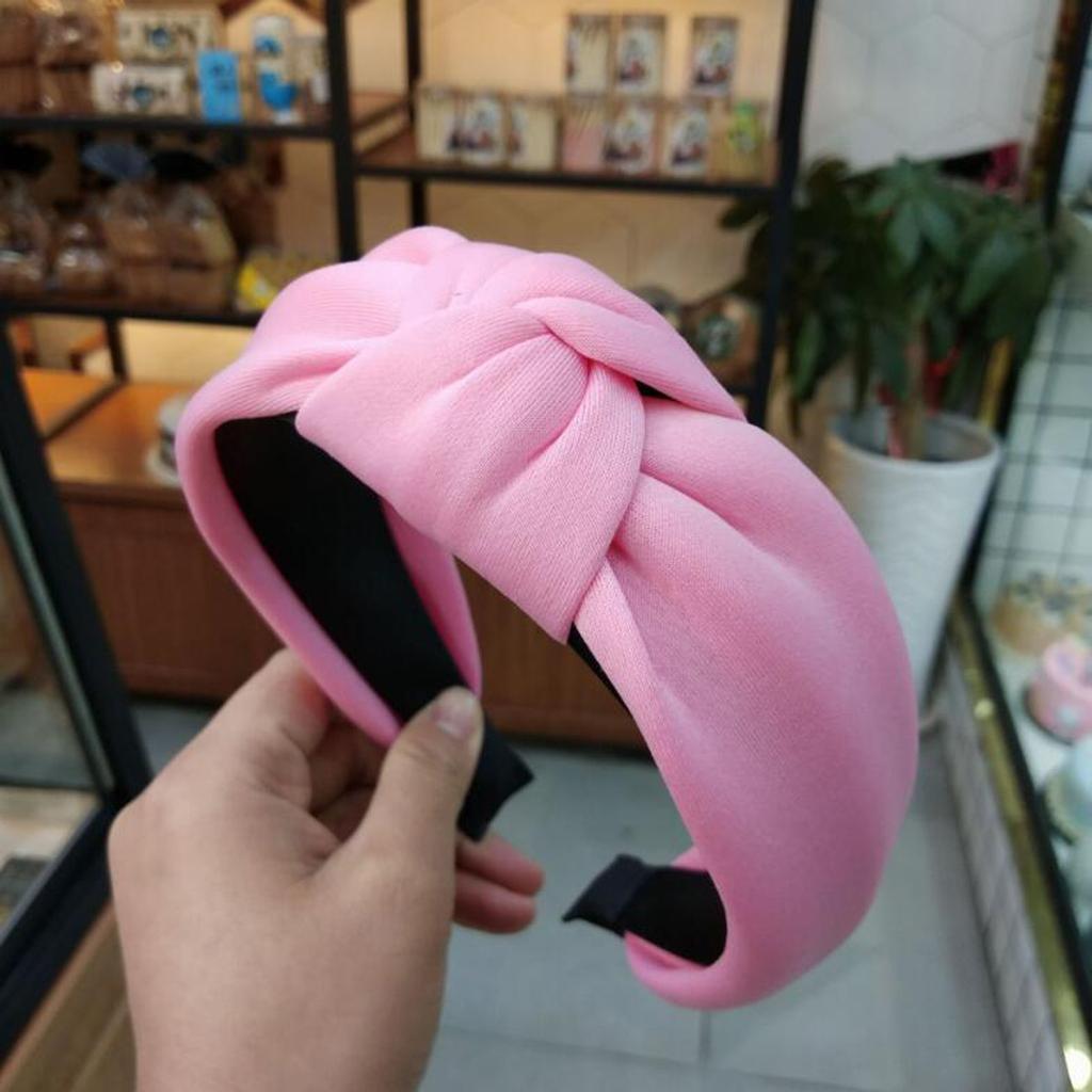 Fashion Women's Zebra Print Cloth Headband With Center Knot Girls Daily Casual Hair Accessory