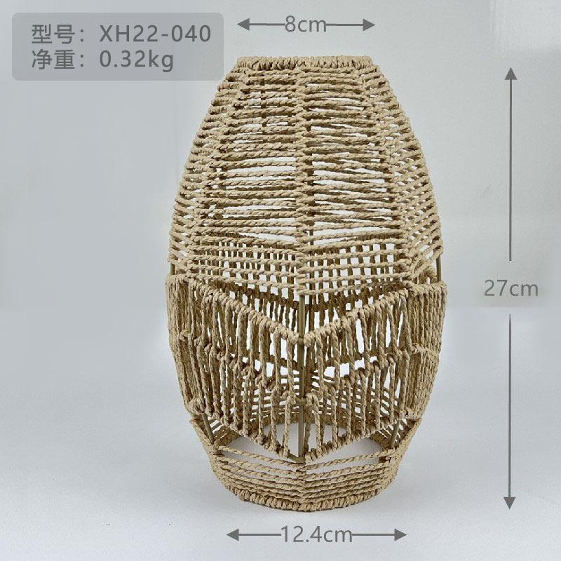 Papierseil-Kronleuchter Neuer chinesischer Imitation-Rattan-Lampenschirm B&B-Restaurant Hot-Pot-Shop Kreative DIY-Beleuchtung Web-Beleuchtung Dekoration