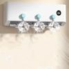 3Pcs Wall Mounted Conditioning Guide Fan Adjustable Plastic Air Conditioner Windshield Anti Direct Blowing Windmill Shaped