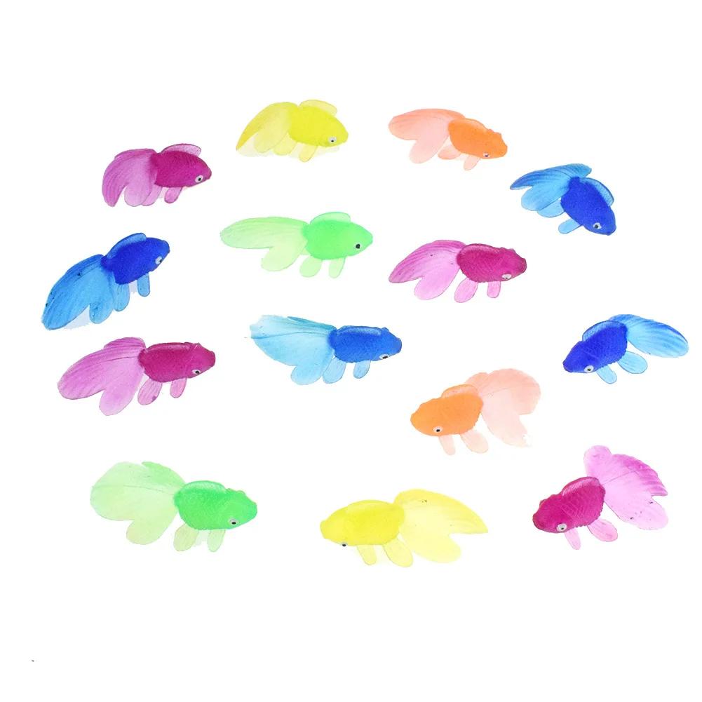 

10pcs/set Children s Soft Rubber Golden Fish Bath Toys for Baby Simulation Miniature Goldfish Water Toddler Swimming Beach Gifts