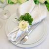 Metal Hollow Flower Rhinestone Napkin Ring for Home and Restaurant Table Decor