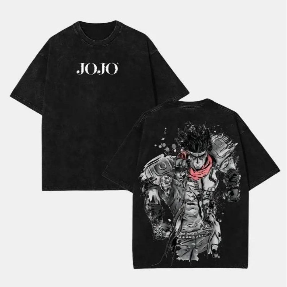 Adventure Anime T-shirt Gothic Washed Oversized T Shirt Men's Unisex Clothing Short Sleeve Cotton Tees Tops