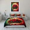 Christmas Poinsettia Decor Set Bedding Duvet Cover Set Duvet Cover Pillowcases  (1*Duvet Cover 2*Pillowcases, Without Duvet Insert)