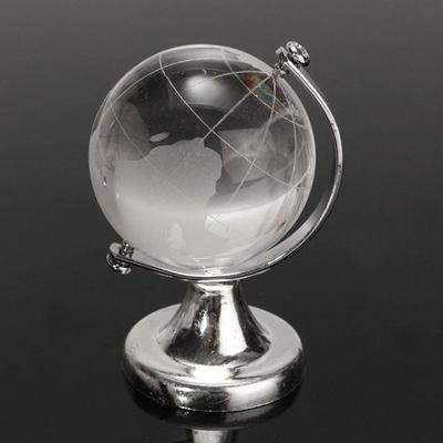 Globo terrestre redondo, mapa mundi, cristal, vidro, transparente, suporte de peso de papel, decoração de mesa