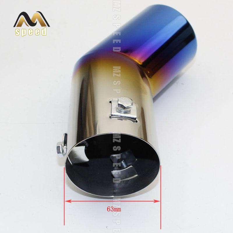 Universal Car Rear Round Exhaust Pipe Tail Muffler Tip Chrome Stainless Steel Automobile Muffler Tip Replacement For Auto Acce