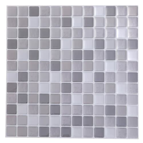 TAPETZ WALLPAPERS Mosaic Tile Stickers, Square, 23.5cm X 23.5cm, Pack of 5 (Mocha)