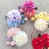 Baramoly Hair Hair Preserved Chirimen Japanese Fireworks Entrance Graduation Bon Japanese AP006 Yellow Ornament, Accessory, Flowers, Dahlias, Balls,