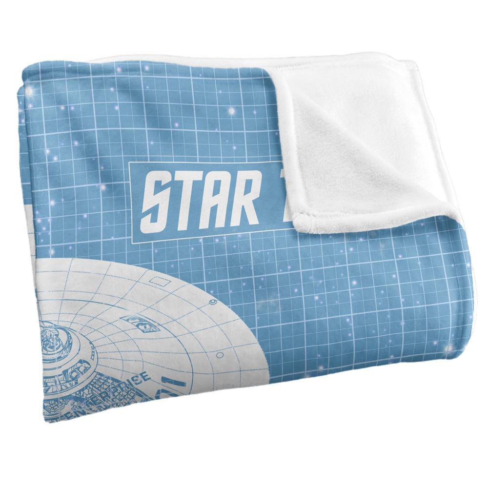 Star Trek Enterprise Silky Blueprint Supersoft Blanket