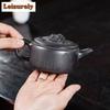 200ml Retro Yixing Purple Clay Teapots Handmade Large Caliber Pot Raw Ore Stone Yellow Mud Tea Brewing Kettle Zisha Tea Set Gift