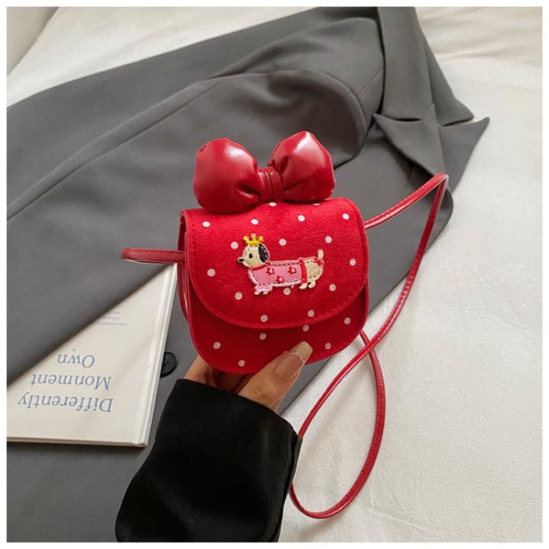 

A Cute Crossbody Bag with A Unique Bow and Cartoon Mini Single-shoulder Bag червоний