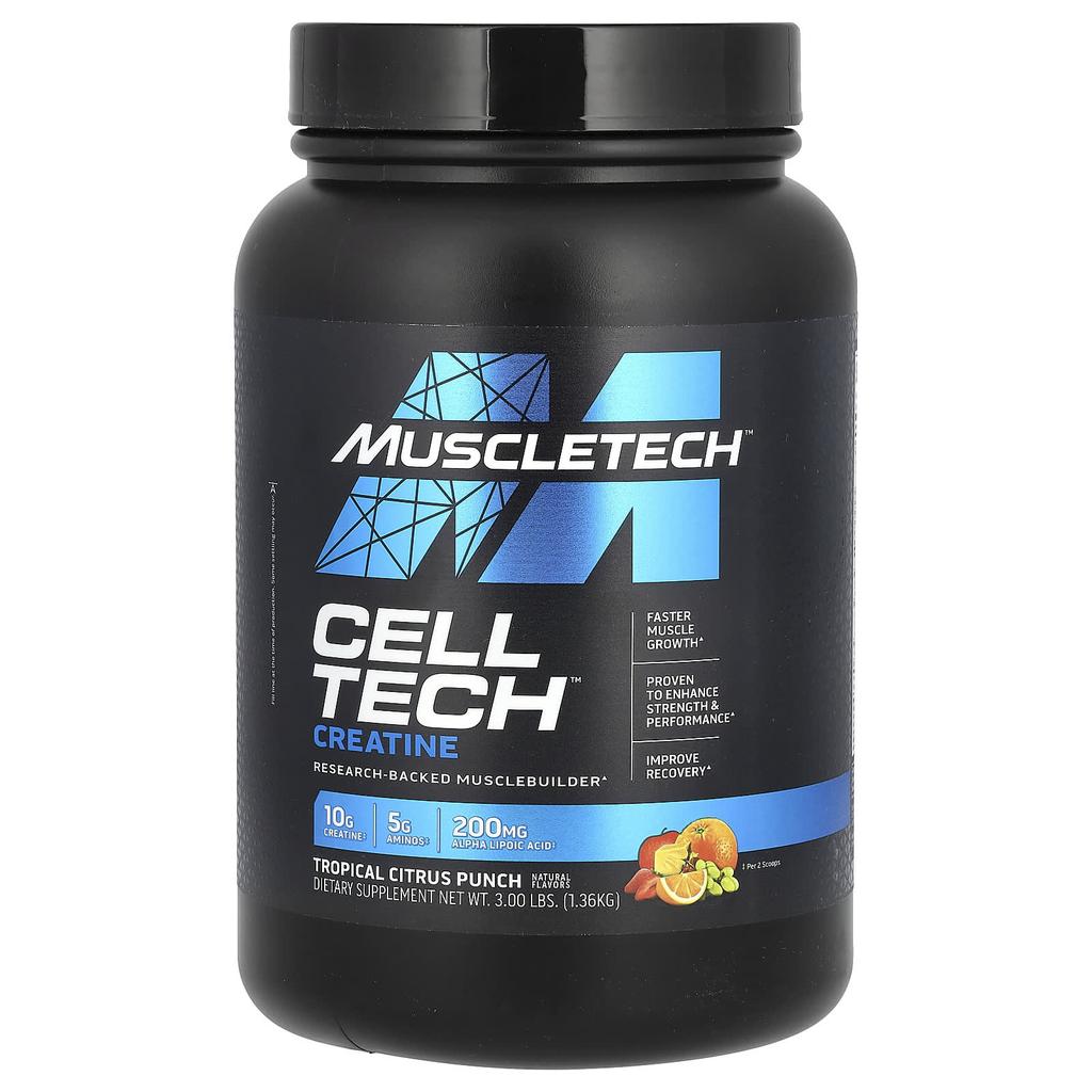 Cell Tech Creatine, Tropical Citrus Punch, 1.36Kg(3Lb)