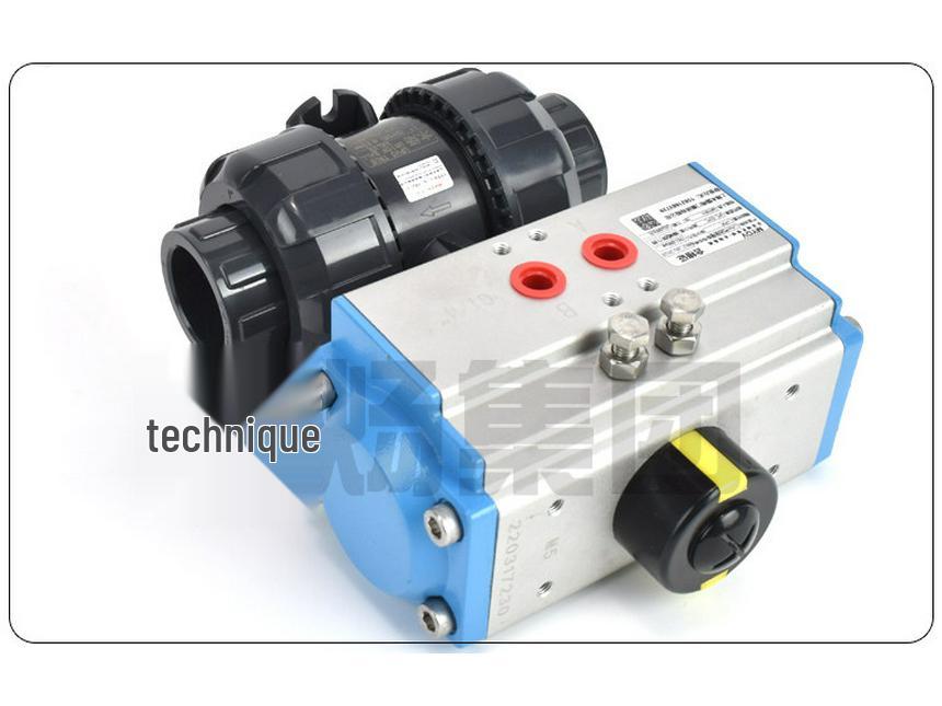 UPVC Double Union Pneumatic Plastic Ball Valve