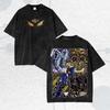 394. Washed Tee Anime Yu-GI-Oh Slifer the Sky Dragon T-shirt For Men's Clothing Summer Cotton Tee Shirt Y2k Vintage Washed Oversized Tshirts Oversize