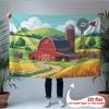 Countryside Farm Tapestry for Living Room, Bedroom and Rustic Home Decor