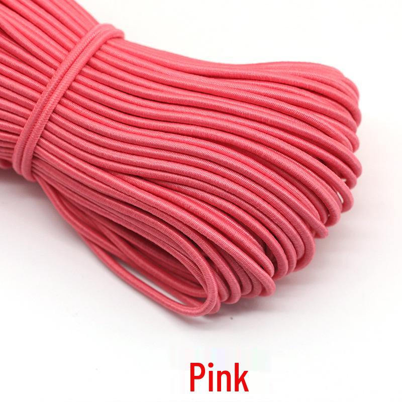 

Чорні Круглі Еластичні Шнурки - Високоеластичні Гумки, Кольорові Тонкі Шнурки Аксесуари