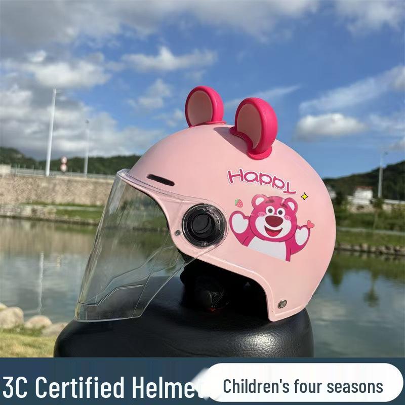 3C Standard Kids' Electric Vehicle Helmet: Lightweight, Cute, Sun-Protective for Boys & Girls