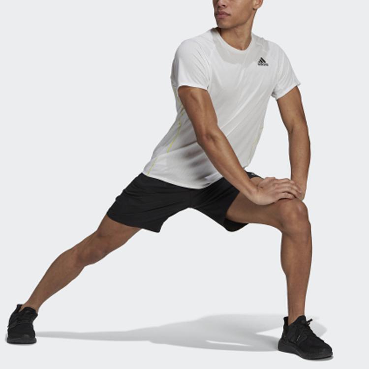 adidas Logo Print Straight Shorts Men Bottoms Black GQ9319