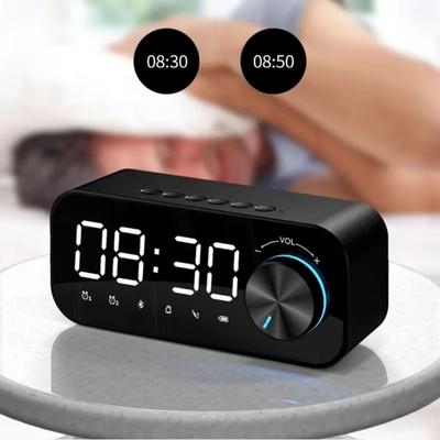 Small Size Mini Alarm Clock High Volume 2 In1 Bluetooth Speakers LED Alarm Clock  Home Use