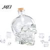 Skull Shaped Wine Bottle Whiskey Decanter, 3D Glass Liquor with Stopper, Novelty Decorative Dispenser for Home Bar, Unique Gothic Gift Men Collectible