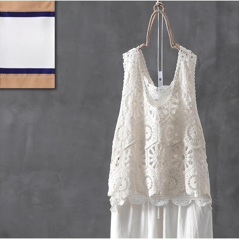 Neue lose europäische Hohlweste mit großem Fett-MM-Pullover ärmellose Weste Slim Top