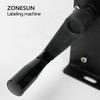 ZONESUN ZS-50W Manual Round Bottle Adhesive Sticker Label Applicator For Plastic Wine Bottle Packing Labeling Machine