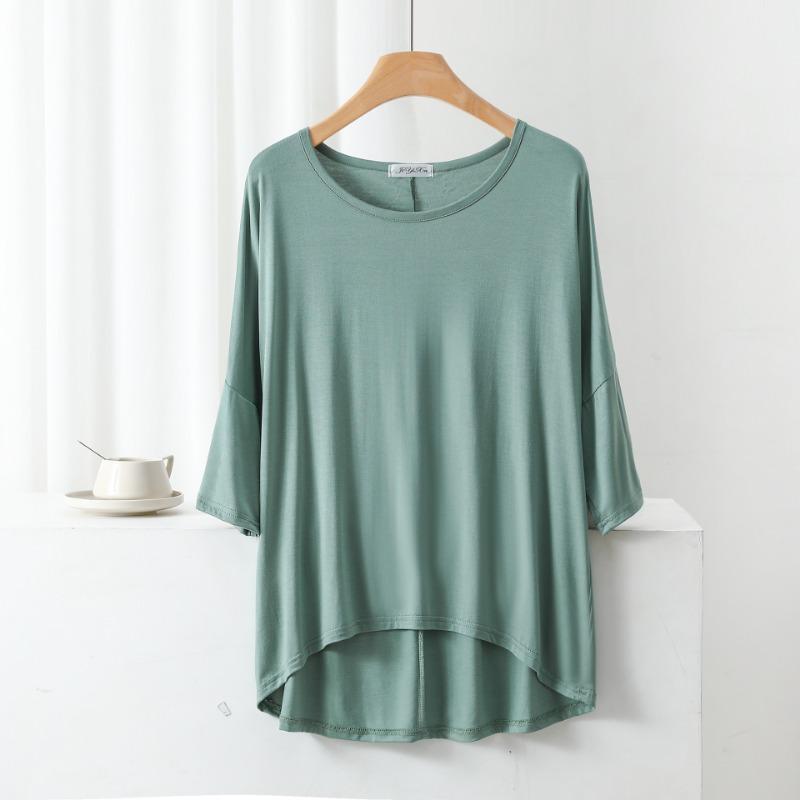 Loose Three Quarter Sleeve T-shirt for Women Summer Thin Round Neck Simple Versatile Top Base Layer T-Shirts Women’s