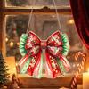 Dubbelzijdig Bedrukt Acryl Decoratie Kerstboog Ornament, 2D Platte Hangende Decoratie Seizoensgebonden Huisfeest voor Boom, Raam, Muur Decoratie voor Feestdagen
