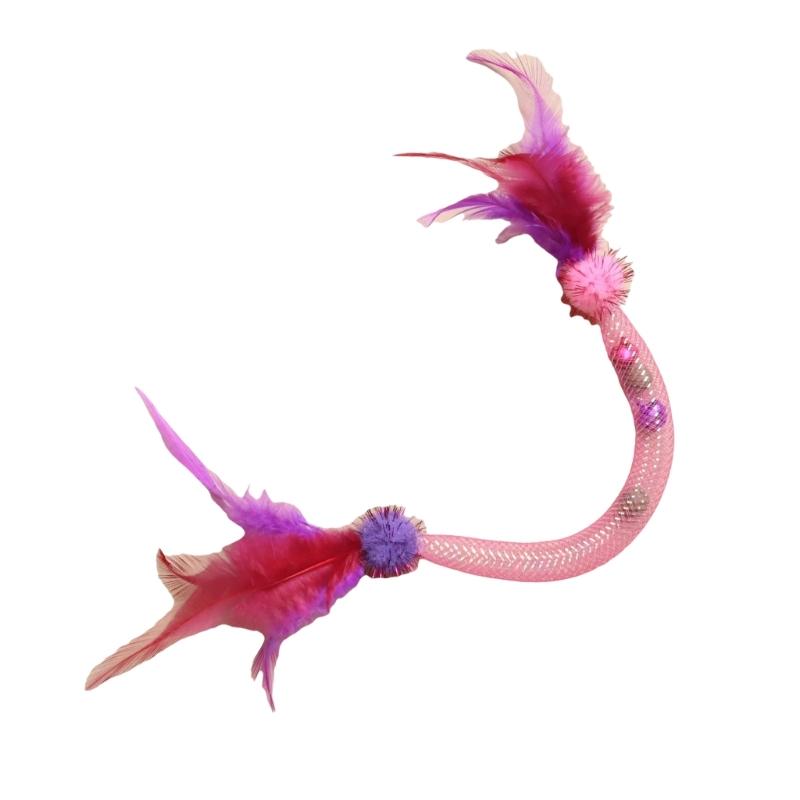 

Peppermints Elastics Toy With Durability Elastics Rope Kittens Engaging Wand Toy for Indoor Use