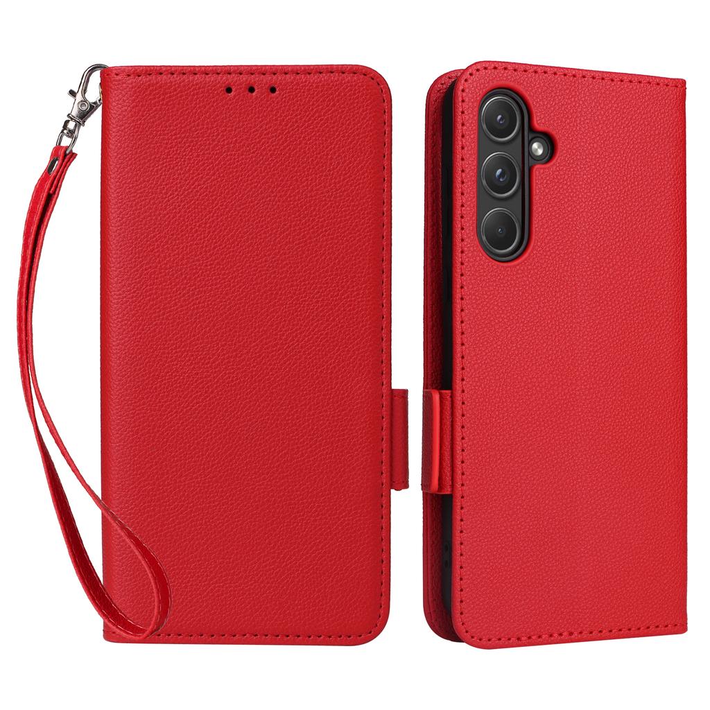 For Samsung Galaxy A55 5G Flip Wallet Leather Case Litchi Texture Phone Cover