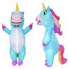 Kids Adult  Cute Unicorn Inflatable Costume Anime Suits Mascot Halloween Party Cosplay Costumes for Man Woman Boys Girls