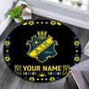Custom Name AIK Round Area Rug,Carpet Rug for Living Room Bedroom Sofa Playroom Decor,Non-slip Floor Mat
