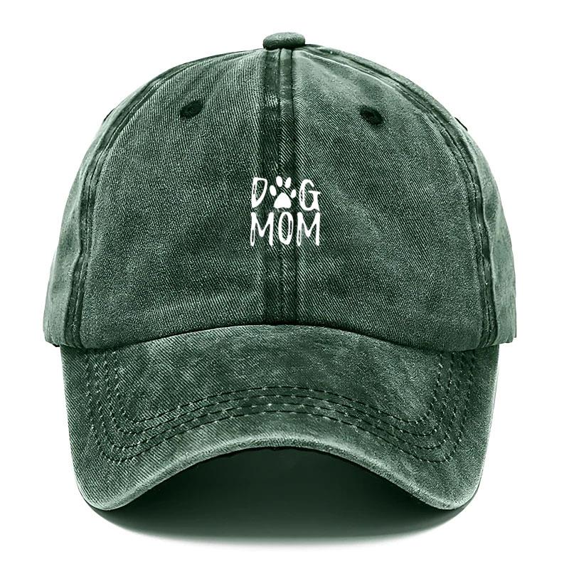 Dog Mom Washed Cotton Vintage Baseball Cap For Women Adjustable Distressed Trucker Hat Pet Lover Gift Casual Cotton Cap Hats