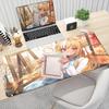 Laptop E-sport Gaming Rubber Desktop Rug Locking Edge Computer Keyboard Mats Anime Girl Hololive Shiranui Flare Mousepad 90x40cm