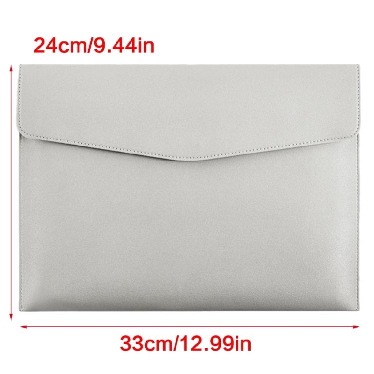 Business Folder Water Resistant Leather Document Organiser Carrying Case Magnetic Button Closure 330x240cm for Office
