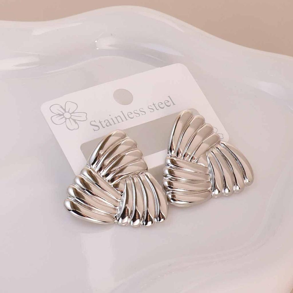 European American Trendy Cross-Border Punk Cold Wind Stainless Steel Earrings Geometric Irregular Drop Fashion Jewelry