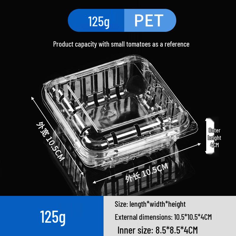 Прозрачный прямоугольный одноразовый пластиковый контейнер для еды для фруктов, жареной утки, торта и ягод