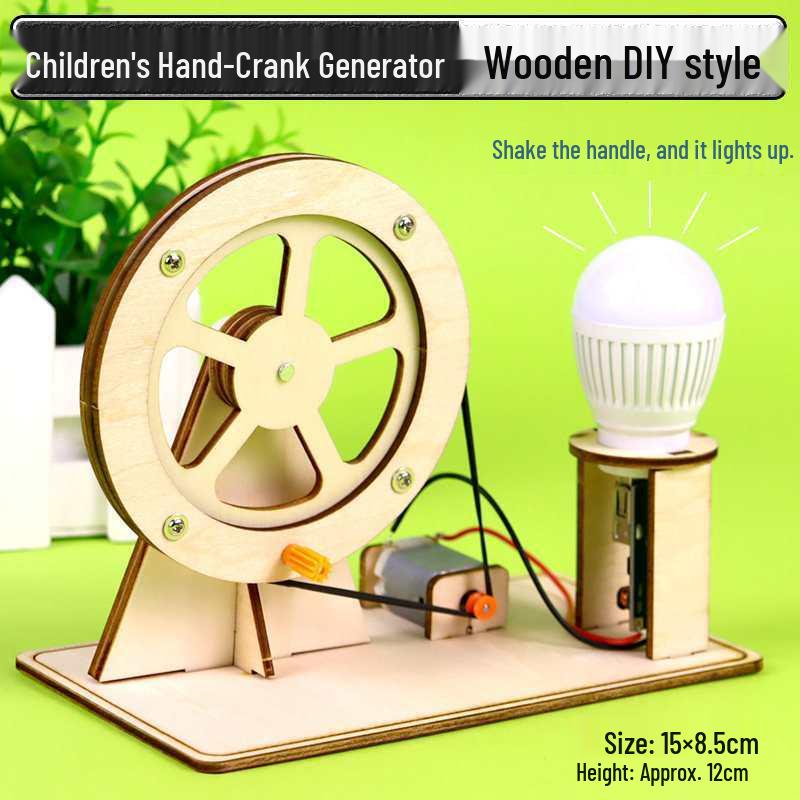 Compact Hand-Crank Generator for Student Physics Experiments - Disassemblable Model