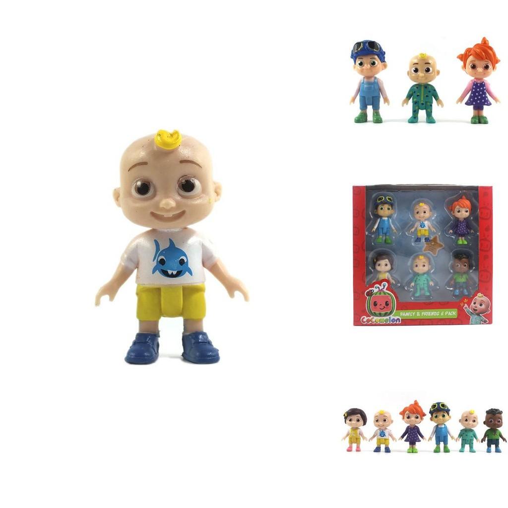 Adorable Cocomelon Family Friends 6 Pack Jj Figure Play Set Toy Miniatures