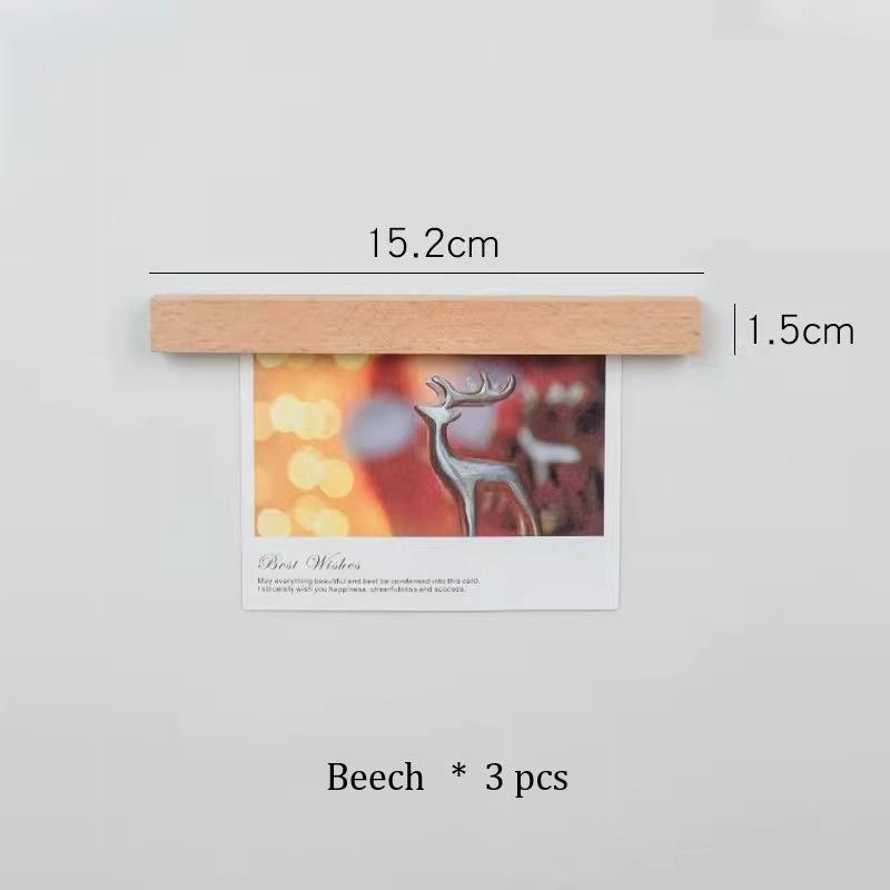 Magnetic refrigerator magnet message board magnetic decoration solid wood simple creative Japanese handmade literary home